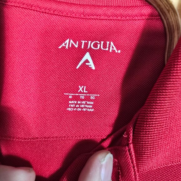 Antigua Washington Nationals Red Polo Shirt XL 100% Polyester Embroidered Logo‎ - Picture 5 of 7